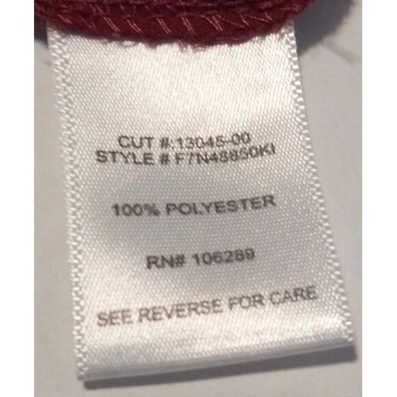 Society Girl X-Large Embroidered Tunic Blouse-Wine- 3/4 Roll Tab-Geometric- - Picture 5 of 6